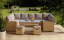 Большой ротанговый угловой диван, комплект мебели для террасы, сада, диваны, пуфы, столик, сундуки