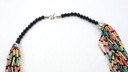 S9 Výrazný farebný náhrdelník korálky z dreva slamky a korálky Značka bez marki
