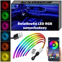 CABLE DE FIBRA ÓPTICA DIOPARA LUMINOSO LED PARA COCHE RGB VERSIÓN AL USB 7M AMBIENT EL WIRE 6W1 JUEGO 