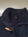 George pánsky pletený sveter tmavomodrý Navy zips golf M/L Dominujúca farba modrá
