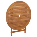 vidaXL Skladací záhradný stôl, Ø90x75 cm, masívne akáciové drevo EAN (GTIN) 8720845672263