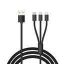 Кабель для iPhone 3-в-1 micro USB/USB-C/Lightning
