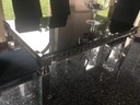 Jedálenský stôl Sklenená doska Nerezová Oceľ Black Glamour Šírka produktu 150 cm