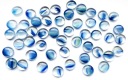 СТЕКЛЯННЫЕ ПАСТИЛКИ ГОЛУБЫЕ КАПЛИ ПРОЗРАЧНЫЕ 2 СМ 50 ШТ.