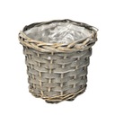 КОРЗИНА КРЫШКА КОРЗИНЫ СЕРЫЙ ПЛЕТЕНЫЙ ЦВЕТОЧНЫЙ ГОРШОК ДЛЯ УКРАШЕНИЯ ЦВЕТАМИ