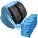 Большие мешки для шин из ПВД синего цвета 100х100см, 160л, толщина 30мкм, 500шт.