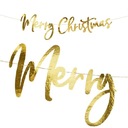 Баннер с надписью «Счастливого Рождества», золотое зеркало ПРАЗДНИКИ