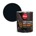 ALTAX КРАСКА ДЛЯ ДЕРЕВА МДФ 0,75л ПОЛУМАТОВАЯ ЧЕРНАЯ