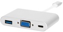 ADAPTER USB C VGA+USB 3.0+PD 4K HUB 3w1 MacBook