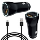 БЫСТРОЕ АВТОМОБИЛЬНОЕ ЗАРЯДНОЕ УСТРОЙСТВО С 2 USB-ВХОДАМИ USB-C PD QC 3.0, 36 Вт, 6 А, USB-КАБЕЛЬ