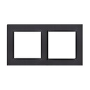 Simon 10 ДВОЙНАЯ РАМА МАТОВЫЙ ЧЕРНЫЙ CR2/49