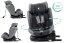 АВТОМОБІЛЬНЕ КРИСІЛО СІРО-ЧОРНЕ 40-150 СМ ОБРАТНИЙ НА 360° R129 ISOFIX