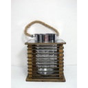 LAMPION DREWNO-METAL 18,5cm