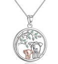 Серебряное ожерелье со слоном 925 Серебряная цепочка Подарок для мамы, жены, гравера