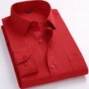 Slim Fit Mens Business Casual Long Sleeved Shirt C
