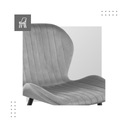 Krzesło fotel do salonu elegancki Mark Adler Prince 2.0 Grey Welur Szerokość mebla 48 cm