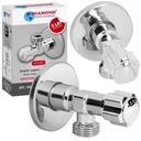 УГЛОВОЙ ЗАПОРНЫЙ КЛАПАН, ХРОМИРОВАННЫЙ, 1/2 x 3/8 дюйма