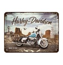 Постер Harley-Davidson, табличка, листовой металл 15х20 см.