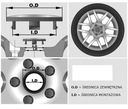 MITSUBISHI 4 PIEZAS TAPACUBOS KAPSLE PARA ALUFELG 60MM 