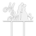 Белый топпер для инициалов торта Свадьба Свадьба TśB-29