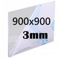 PLEKSI / PLEXI / PLEKSA / PLEXA na wymiar 90cm x 90cm x 3mm PŁYTA BEZBARWNA