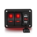 ПЕРЕКЛЮЧАТЕЛЬ ДЛЯ ЯХТЫ С USB И ВОЛЬТМЕТРОМ - 06003