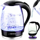 CZAJNIK ELEKTRYCZNY PRZEŹROCZYSTY SZKLANY BEZPRZEWODOWY PODŚWIETLANY LED