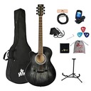 Winzz Гитара для левой руки, вестерн-гитара,