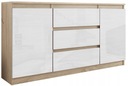 БОЛЬШОЙ КОМОД 140 СМ ШКАФ С 3 ЯЩИКАМИ 2 Sonoma GLOSS