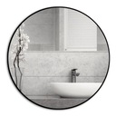 КРУГЛОЕ ЗЕРКАЛО 60 СМ УЗКАЯ АЛЮМИНИЕВАЯ РАМКА-ЛОФТ