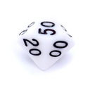 КОСТИ ДЛЯ РПГ, белый матовый, Д10-сотка