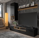 Vitrína ANETTE O 60 cm dub artisan / čierny mat Montáž nábytok na samostatnú montáž