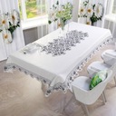 Элегантная белая жаккардовая скатерть, украшенная узорами, 110х150см SERKAN