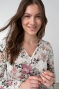 Dámska nočná košeľa VAMP 17111 ecru s kvetmi S Pohlavie Výrobok pre ženy