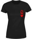 ФУТБОЛКА ЖЕНСКАЯ, ДАМА СЕРДЦЕВ, S-XXL, ЗДЕСЬ S