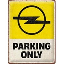 Вывеска OPEL PARKING ONLY, листовой металл, 30х40, подарок