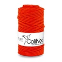 Нитка плетеная для макраме ColiNea 100% хлопок, 3мм 100м, оранжевая
