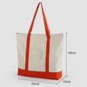 Opätovne použiteľná plátenná taška s nákupnou taškou so zapínaním na zips Značka bez marki