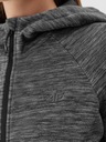4F Dámsky fleece s kapucňou sivý S Druh zapínateľný s kapucňou