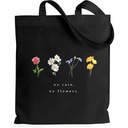 Сумка-шоппер Черная ЦВЕТЫ КРАСИВЫЕ УЗОРЫ