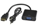 Adapter przejściówka HDMI do VGA DSUB + Audio