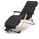 КРІСЛО САДОВЕ КРІСЛО DC01-GD-BK ПЛЯЖНА ПОДУШКА РОЗКЛАДНА ЧОРНА IdealGarden