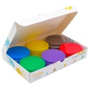 Farby na maľovanie prstami pre deti kreatívna zábava bezpečné 6 x 40 ml Farba viacfarebná