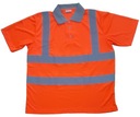 L Оранжевая дорожная светоотражающая футболка POLO