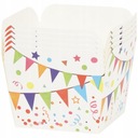 Box pudełka papierowe na przekąski 5 szt. girlandy