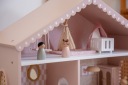 LABEL LABEL ДЕРЕВ'ЯНИЙ ЛЯЛЬКОВИЙ БУДИНОЧОК З МЕБЛЯМИ ТА ЛЯЛЬКОВОЮ СІМ'ЄЮ ІГРАШКА