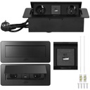 Gniazdo wpuszczane chowane w blat nablatowe USB USB-C STALOWE