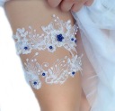 БЕЛАЯ СВАДЕБНАЯ ПОДВЯЗКА, 2 ДЕТАЛИ КРУЖЕВА 136