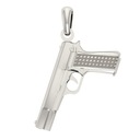 Серебряный подвесной пистолет, суда над оружием 925