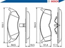 ZAPATAS DE FRENADO CHRYSLER PARTE DELANTERA VOYAGE BOSCH 